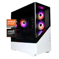 CyberPowerPC - Gamer Master Gaming Desktop - AMD Ryzen 7 8700F - 16GB Memory - AMD Radeon RX 7600 8GB - 1TB PCIe 4.0 SSD - White - Front_Zoom