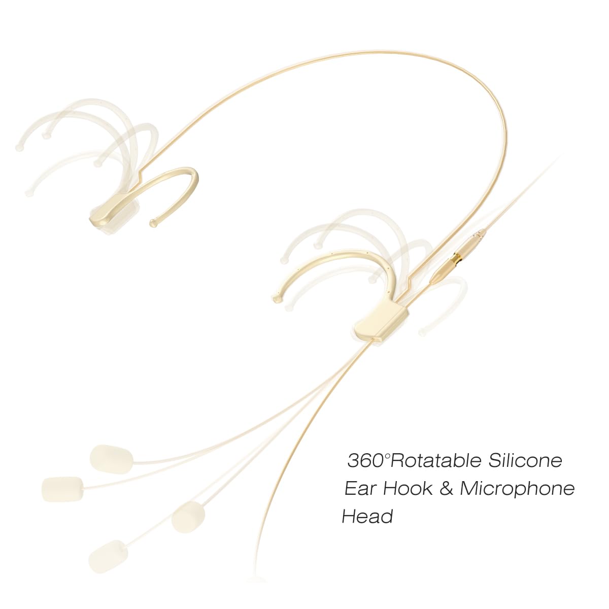 360° Rotatable Silicone Ear Hook & Microphone Head