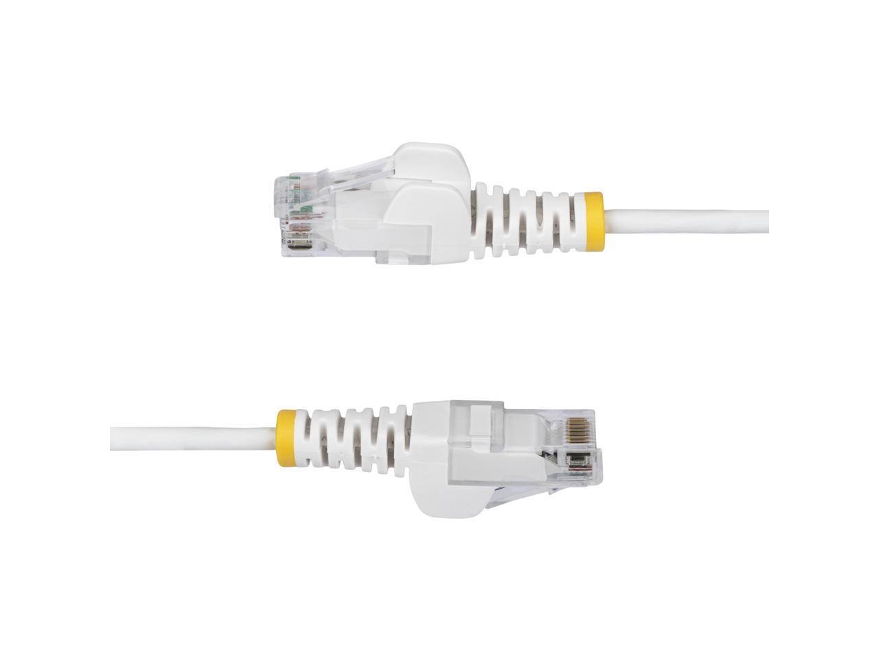Alt View 3. StarTech.com - StarTech 50ft White Slim CAT6 Ethernet Cable, 100W PoE, UTP, LSZH, 28AWG, Fluke Tested.