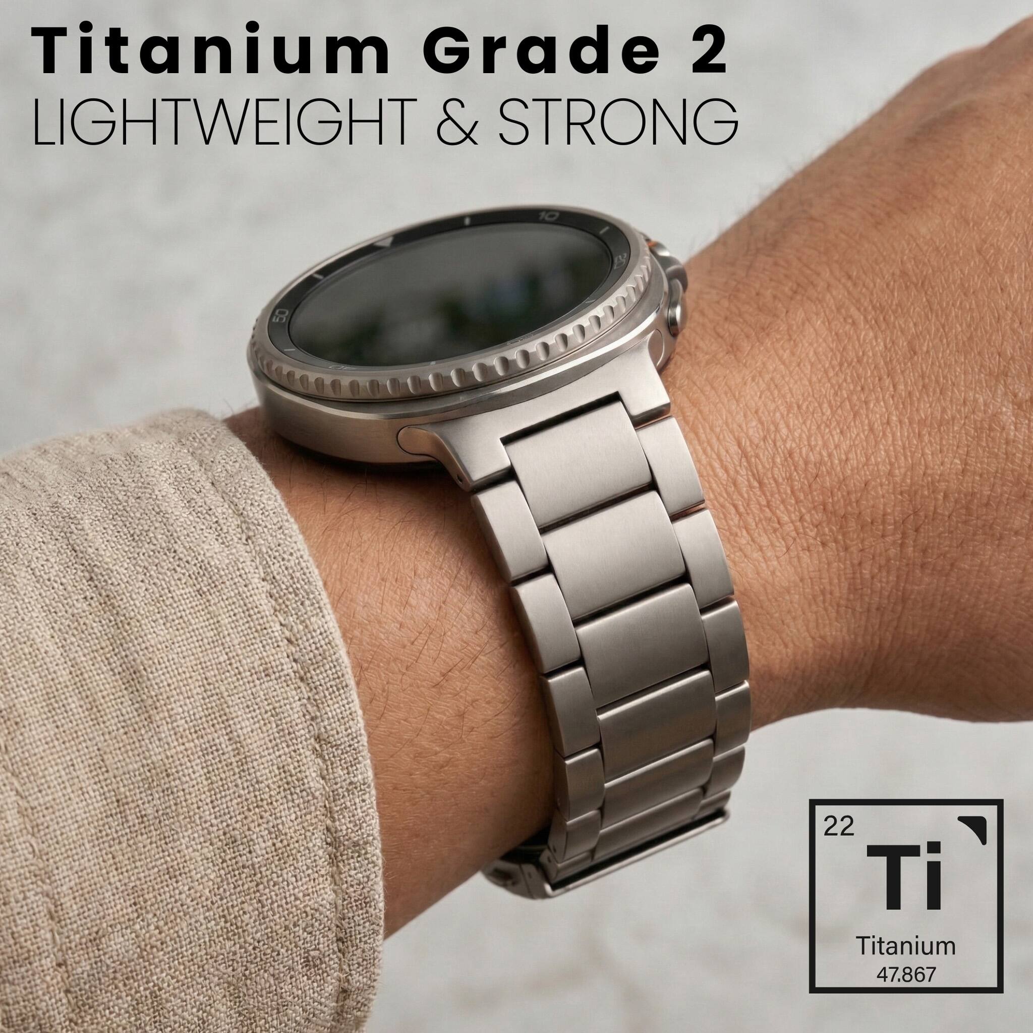 Titanium Grade 2  
LIGHTWEIGHT & STRONG  

22 Ti  
Titanium 47.867
