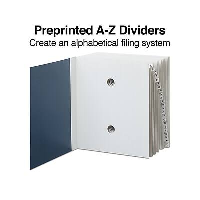 Preprinted A-Z Dividers  
Create an alphabetical filing system  

A B C D E F G H I J K L M N O P Q R S T U V W X Y Z