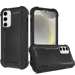 Kitcheniva - Shock Absorbent Thick Case For Samsung S25 Plus S24 Plus Rugged Design - Black
