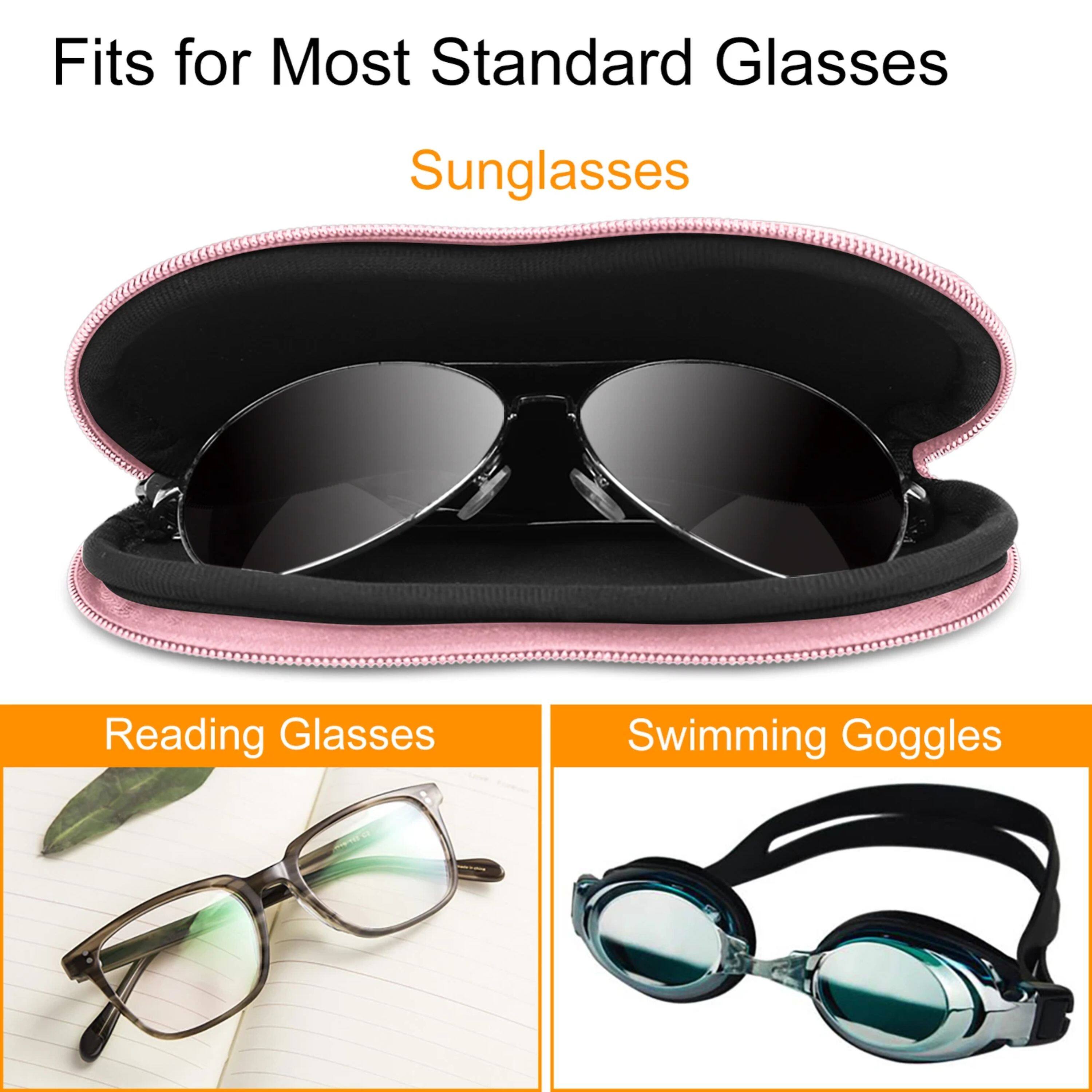Fits for Most Standard Glasses  
Sunglasses  
Reading Glasses  
Swimming Goggles