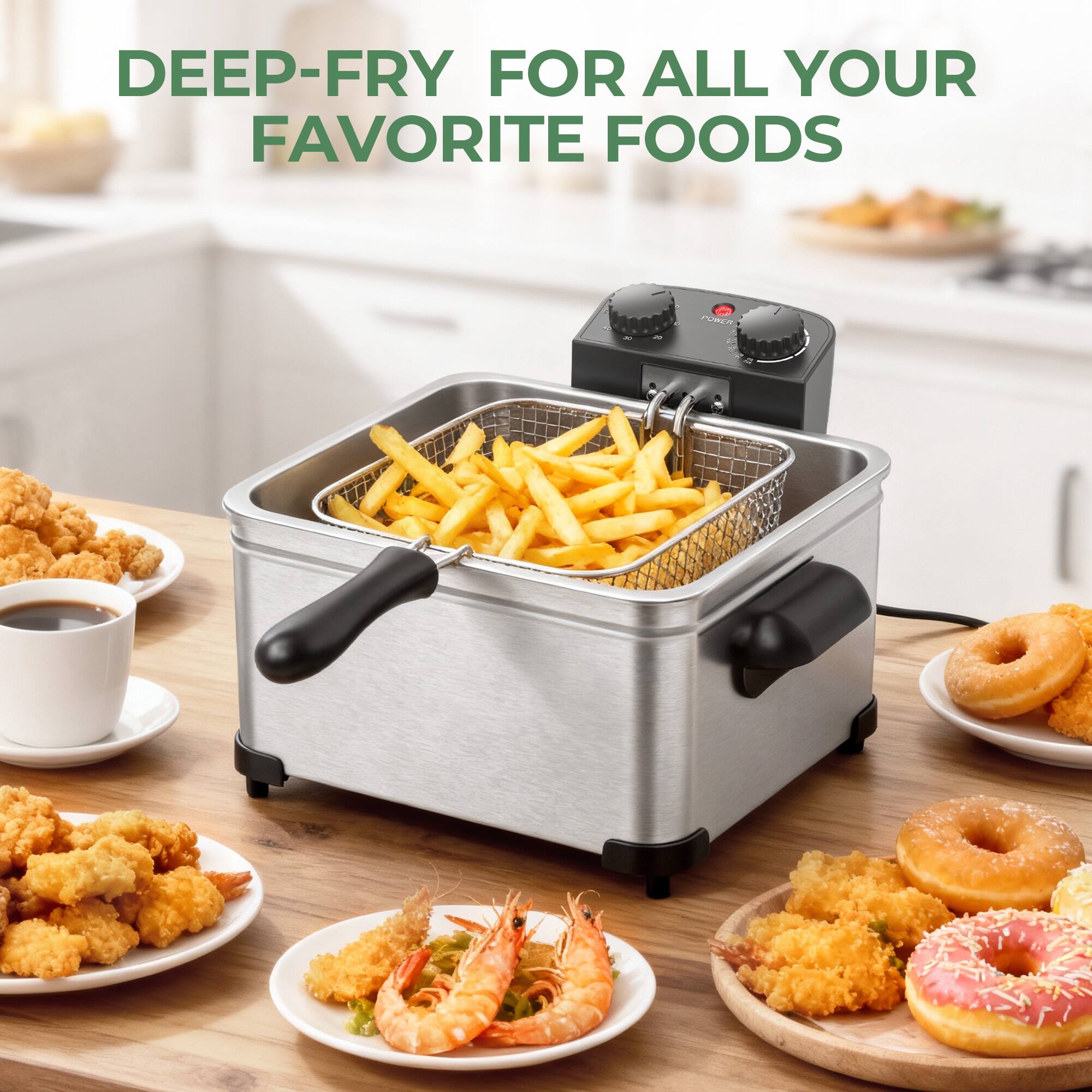 DEEP-FRY FOR ALL YOUR FAVORITE FOODS