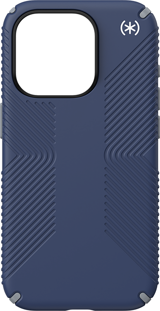 Speck - Presidio2 Grip with MagSafe Blue Case - iPhone 15 Pro - Coastal Blue/Dust Grey/White