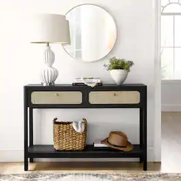 Chaucer Wood Entryway Console Table by Modway - Black