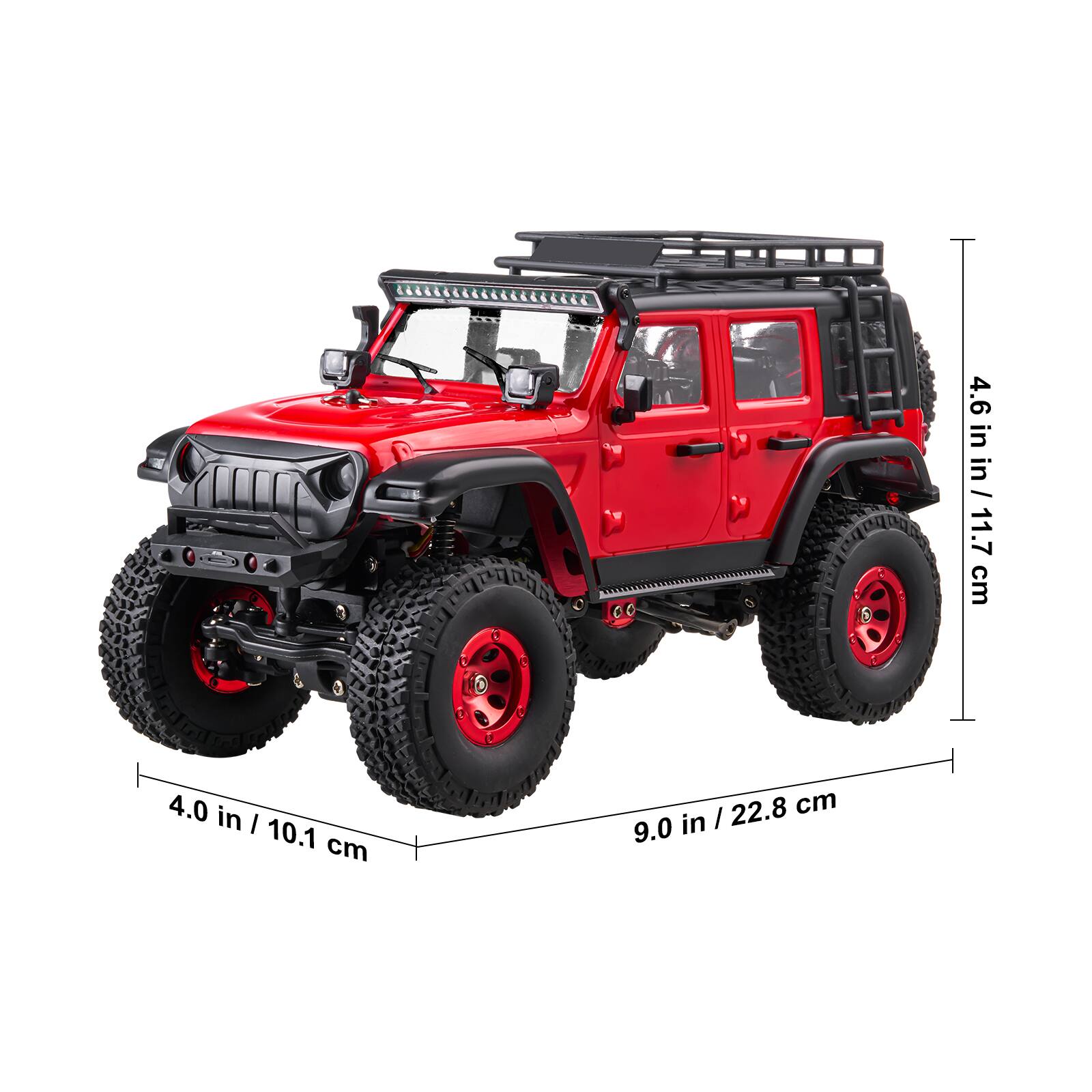 4.6 in / 11.7 cm  
4.0 in / 10.1 cm  
9.0 in / 22.8 cm