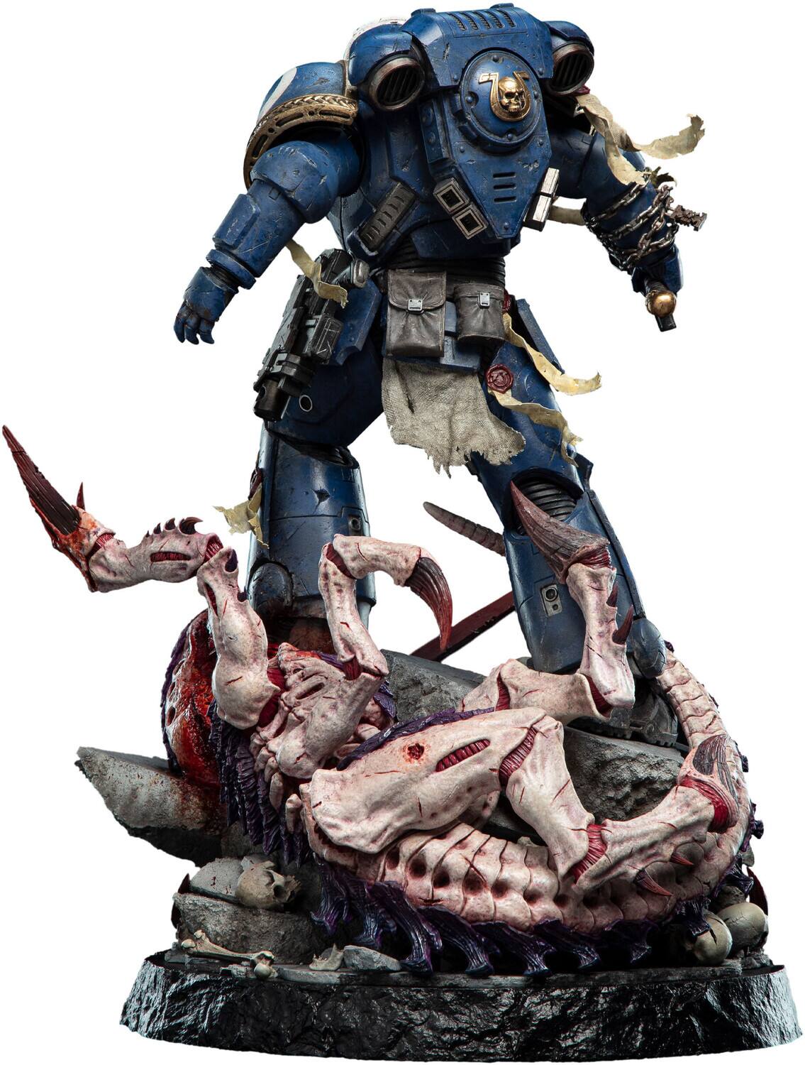 Alt View 4. Weta Workshop - WETA Workshop - Warhammer 40K - Lieutenant Titus - Battleline Edition Polystone Statue   - COLLECTIBLES - Multicolor.