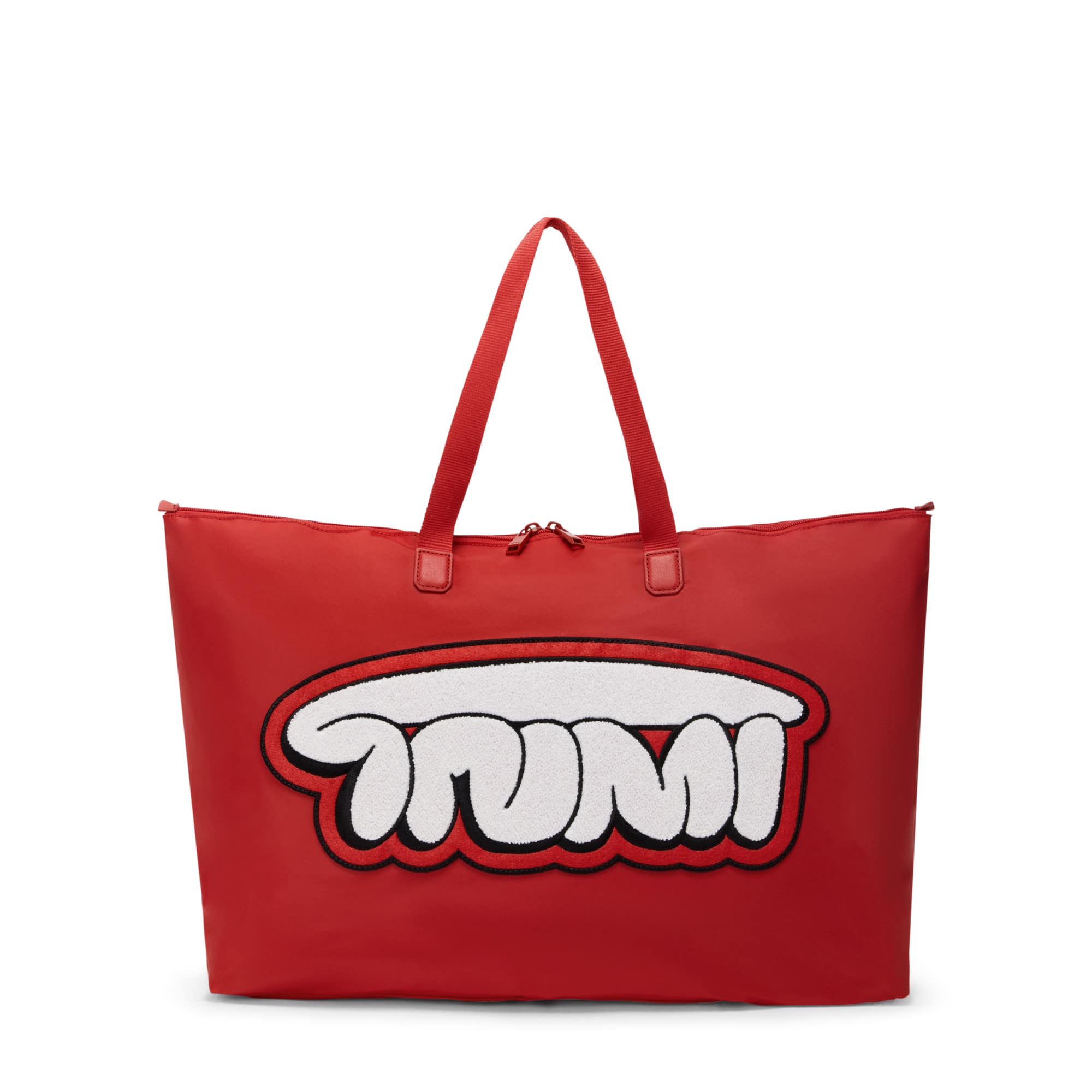 Front. TUMI - Voyageur Just In Case Tote Bag - Puffy Red /White.