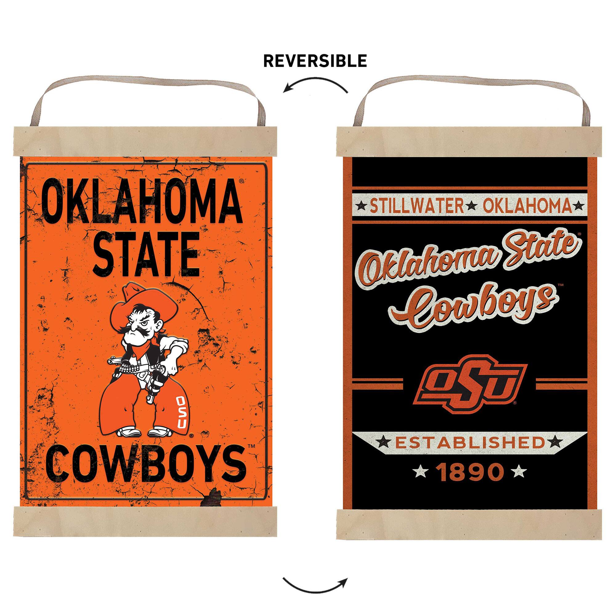 REVERSIBLE

OKLAHOMA STATE

COWBOYS

STILLWATER OKLAHOMA

Oklahoma State Cowboys

OSU

ESTABLISHED 1890