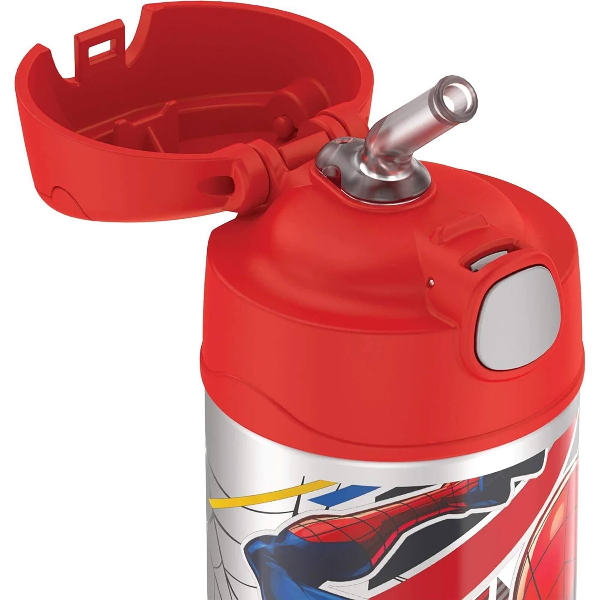 Alt View 2. Thermos - Thermos 12 oz. Kid's Funtainer Insulated Water Bottle - Spider-Man/Red - Spider-Man/Red.
