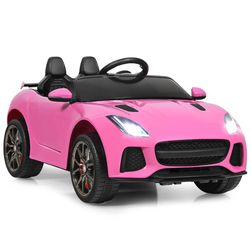 SlickBlue - Children’s 12V Ride-On Luxury-Style Sports Car - Pink