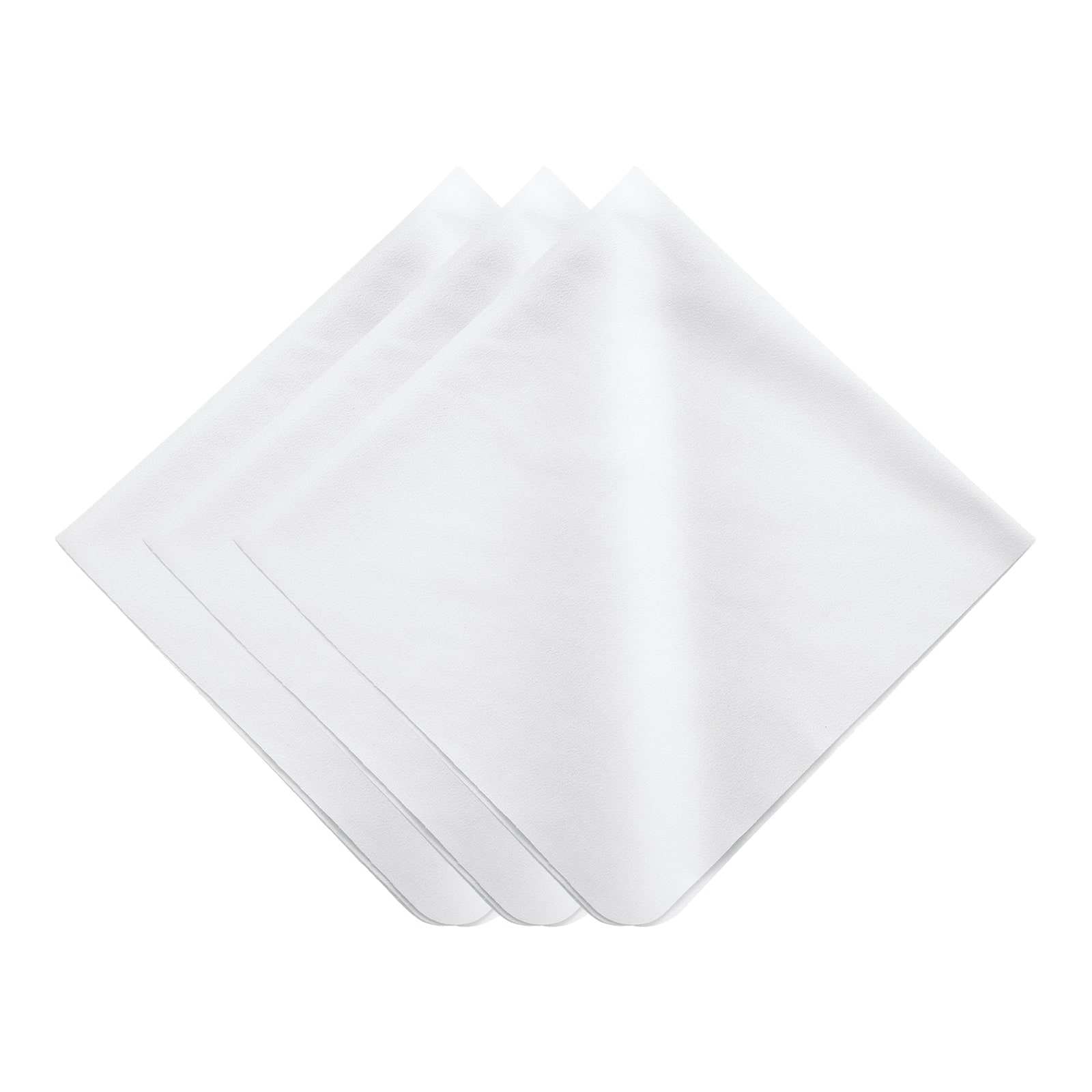 Unique Bargains - 3pcs Soft Eyeglass Cloths, 15.8"x15.8" Microfiber Cleaning Cloth for Lens, Glasses, Jewelry, LCD Screens, Cameras - White