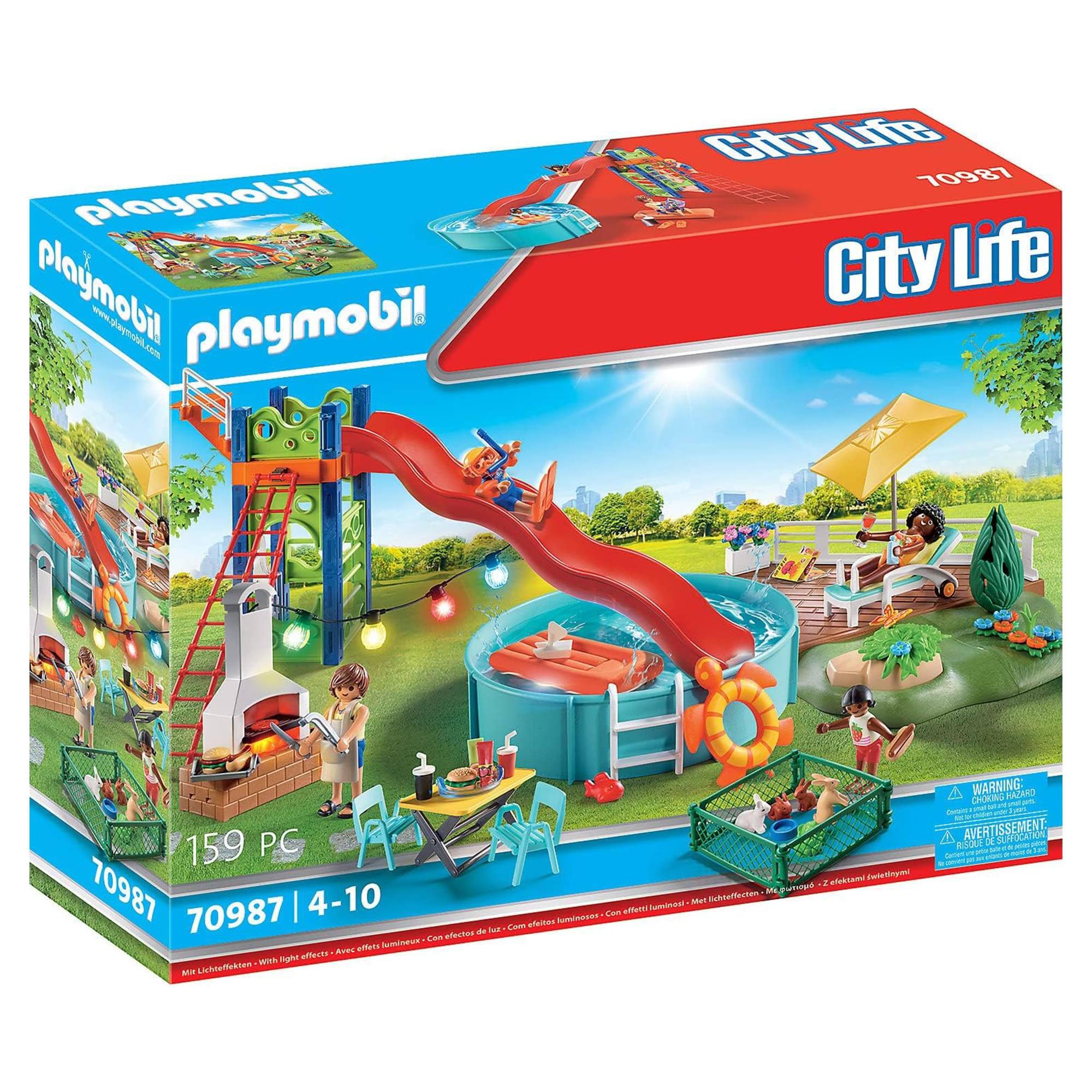 playmobil playmobil www.playmobil.com

City Life 70987

159 PC

4-10

Mit Lichteffekten - With light effects - Avec effets lumineux - Con efectos lumínicos - Mit Lichteffekten

WARNING: CHOKING HAZARD - Small parts. Not for children under 3 years.

AVERTISSEMENT: RISQUE D'ÉTRANGLEMENT - Petites pièces. Ne convient pas aux enfants de moins de 3 ans.

City Life

70987