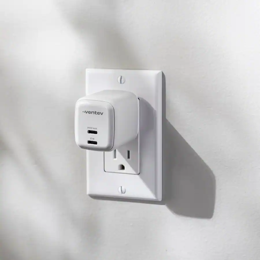 Universal Usb Maker Ventev 65W ULTRAFAST USB C Universal Dual GaN Mini Wall Charger White ...