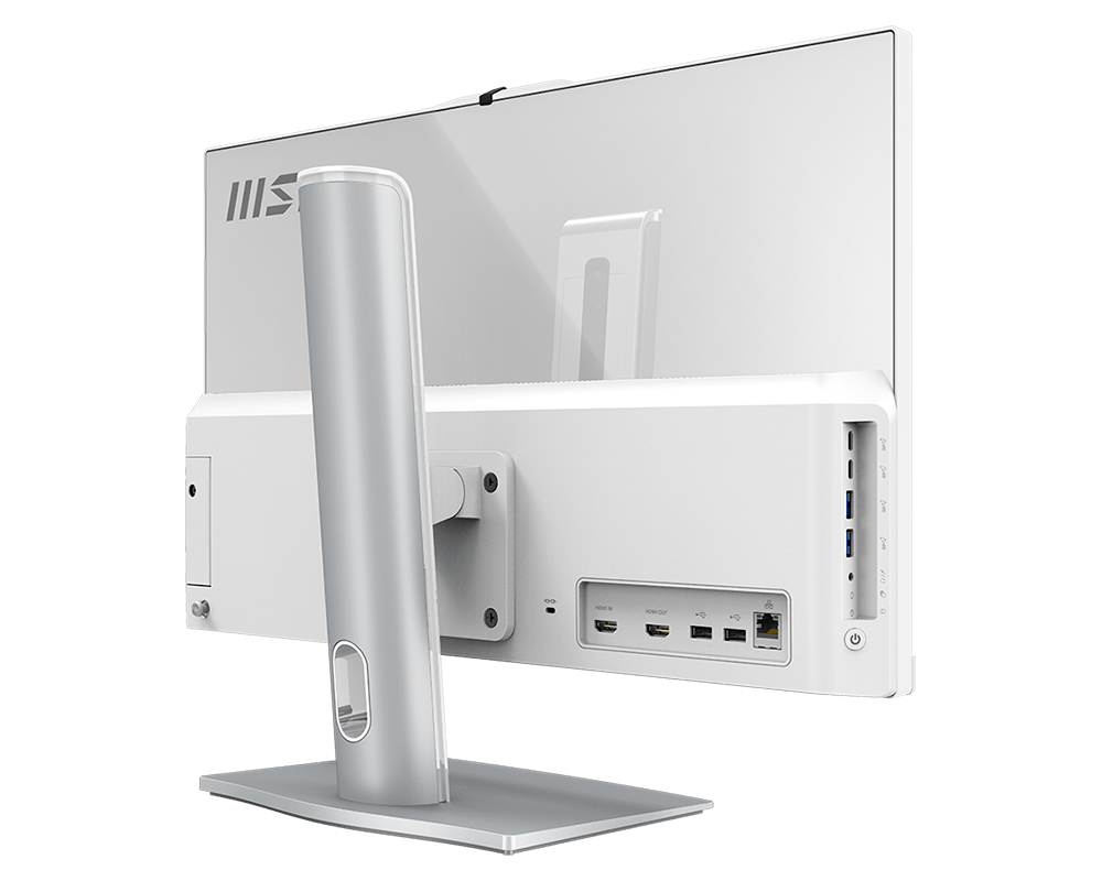 Left. MSI - Modern AM242TP 23.8" FHD Touch-Screen All-in-One - intel core 5-120U - 16GB Memory - 1TB SSD - WHITE.