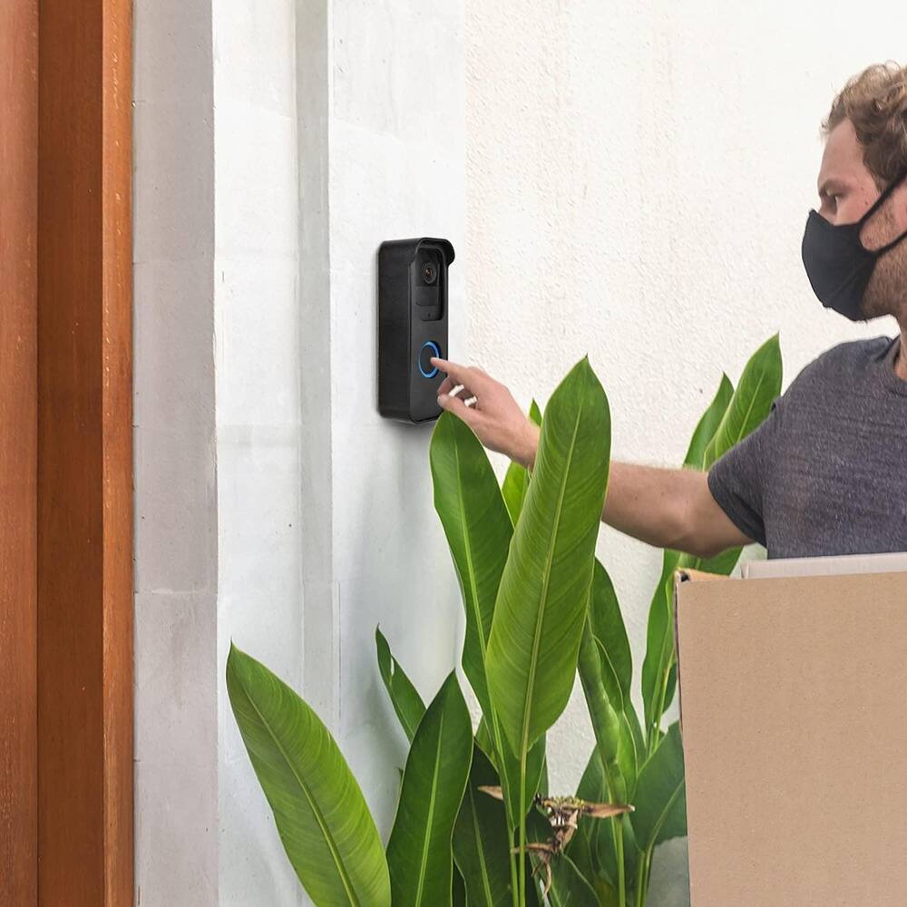 Alt View 1. Schertz - Adhesive Door Mount for Blink Video Doorbell - Black.