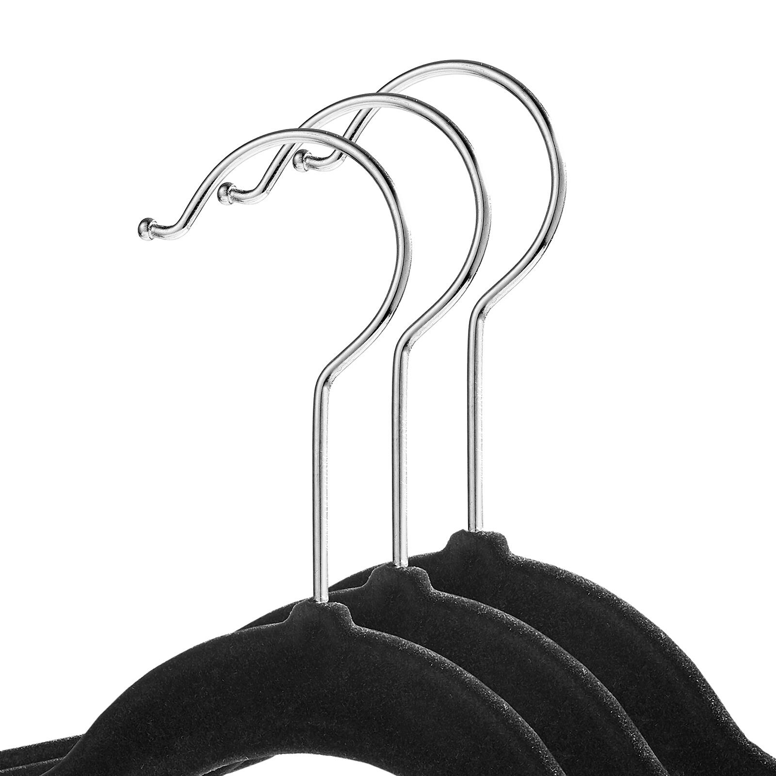 Alt View 1. Casafield - 50 Velvet Suit Hangers - Space-Saving Non-Slip Clothes Hangers - Black.