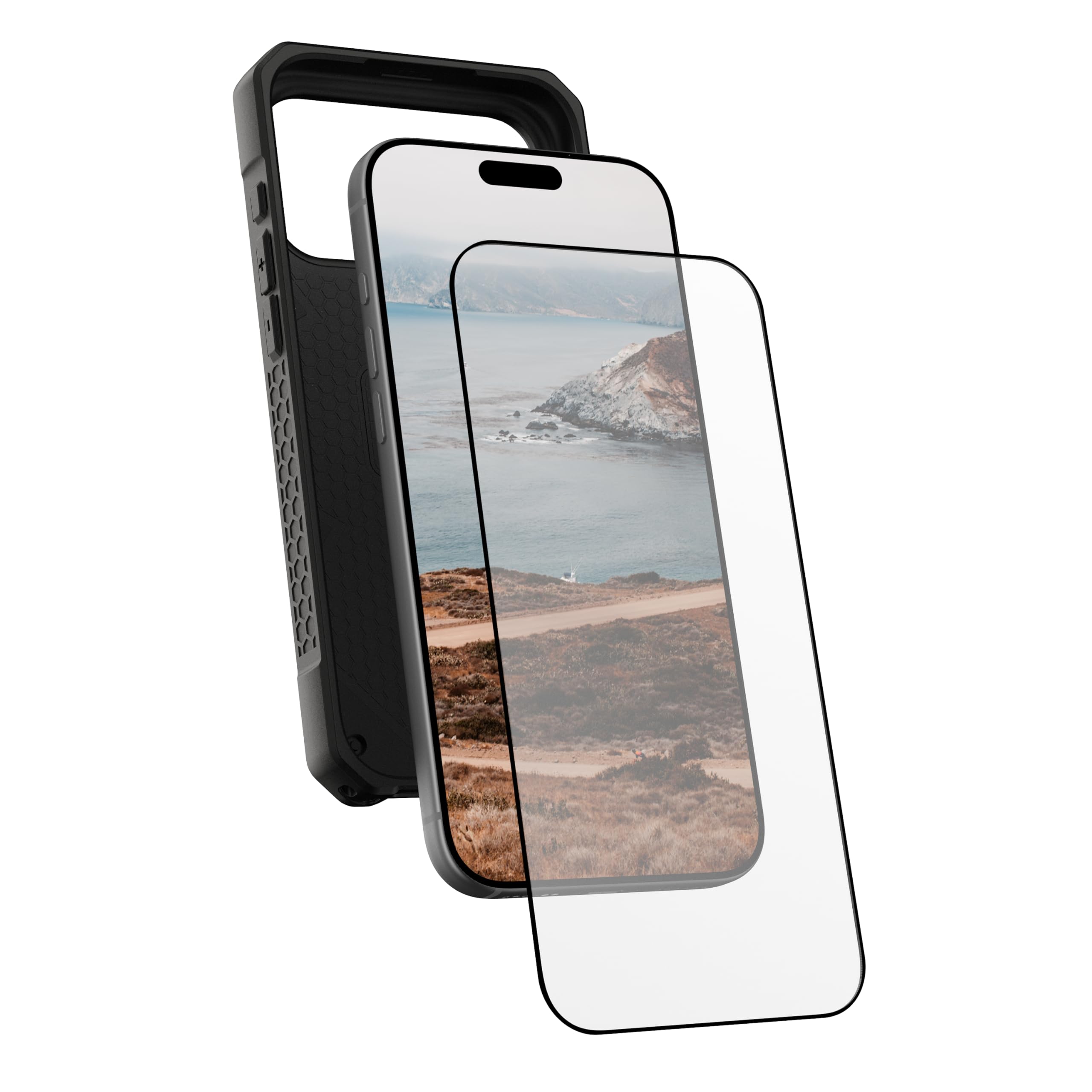 Alt View 5. UAG - iPhone 17 Pro Max Glass - Anti-Fingerprint, Scratch Resistannce, HD Clarity Shatter Proof Tempered Glass - Clear.
