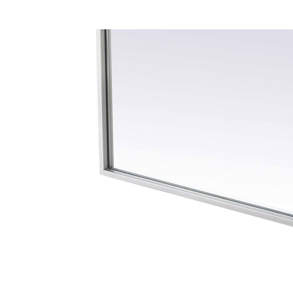 Alt View 1. Elegant Kitchen and Bath - Notched Metal Mirror 27x36 inch in Silver - Silver.