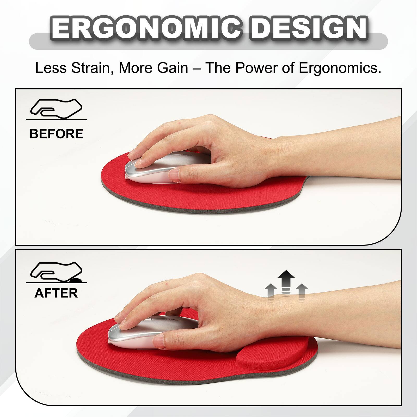 ERGONOMIC DESIGN  
Less Strain, More Gain – The Power of Ergonomics.  

BEFORE  
AFTER