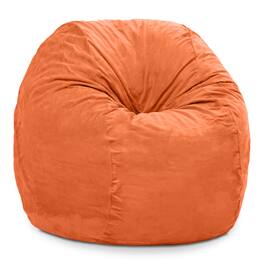 Jaxx - 4 ft Round Bean Bag Chair for Adults - Mandarin