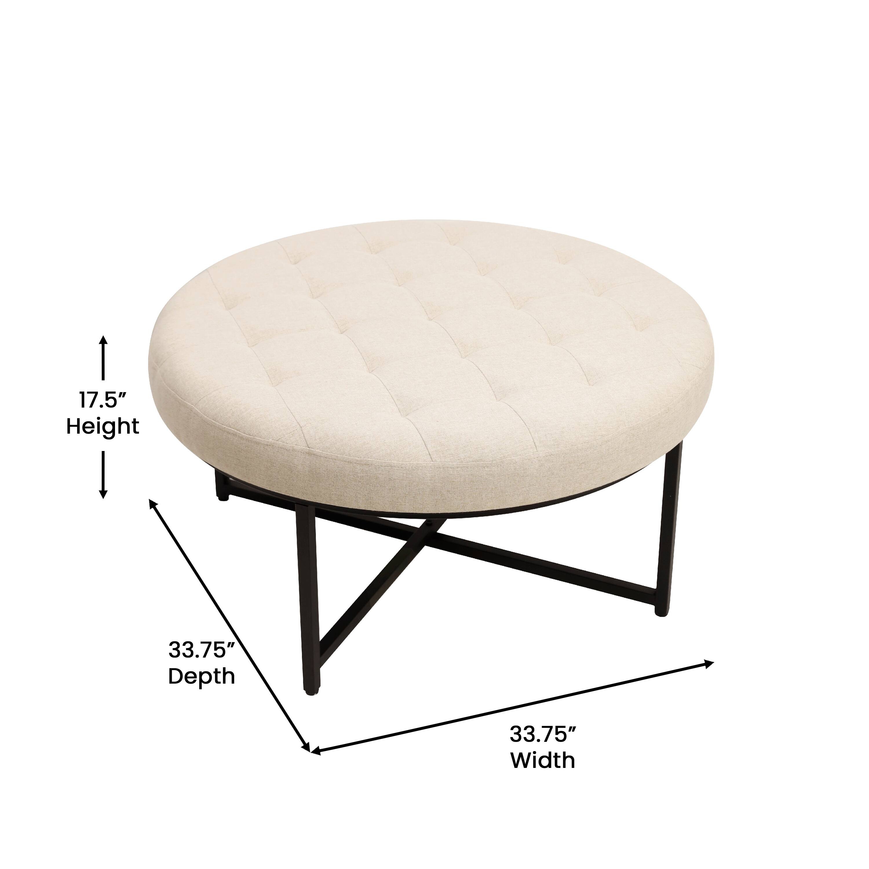 17.5" Height  
33.75" Depth  
33.75" Width
