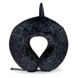 Smiley World - SMILEY Melted Smiles Marshmallow Memory Foam Travel Pillow - Black