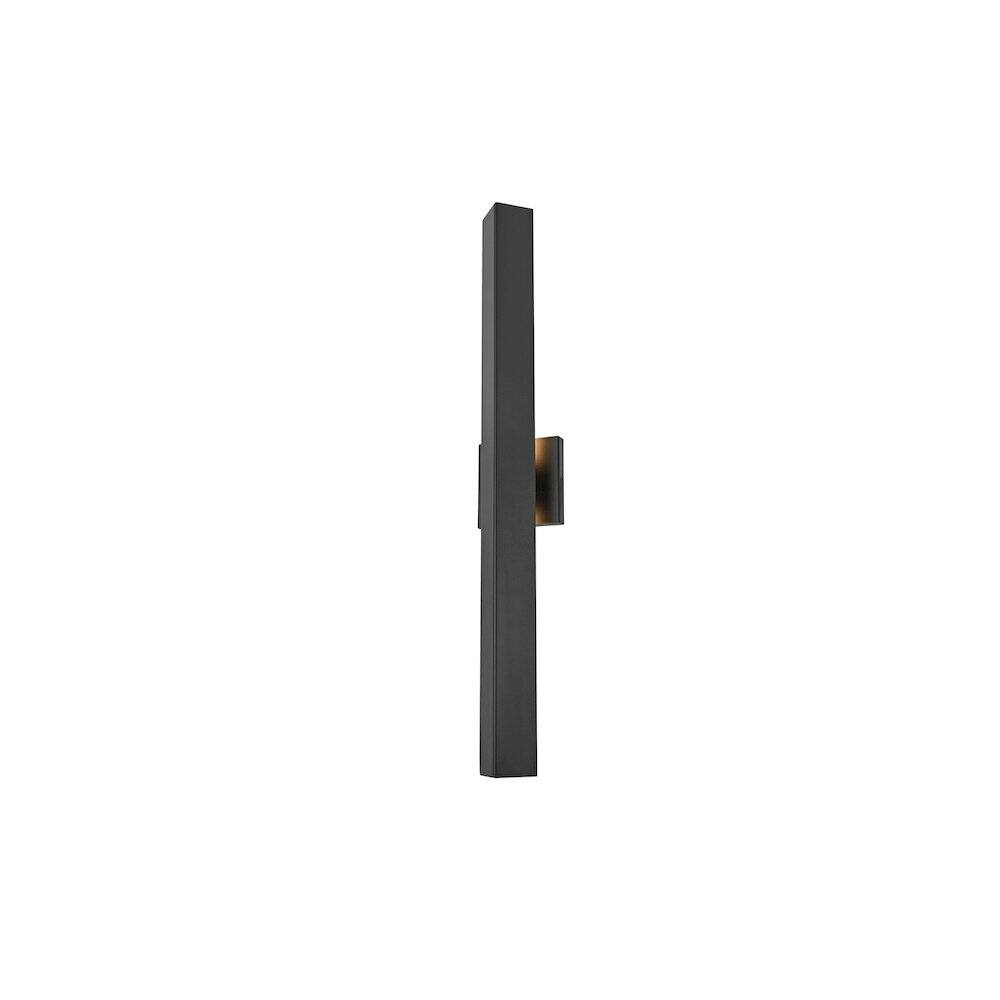 Back. Elegant Lighting - Troy 4.5 x 30 inch Outdoor Wall Sconce in Black - Black.