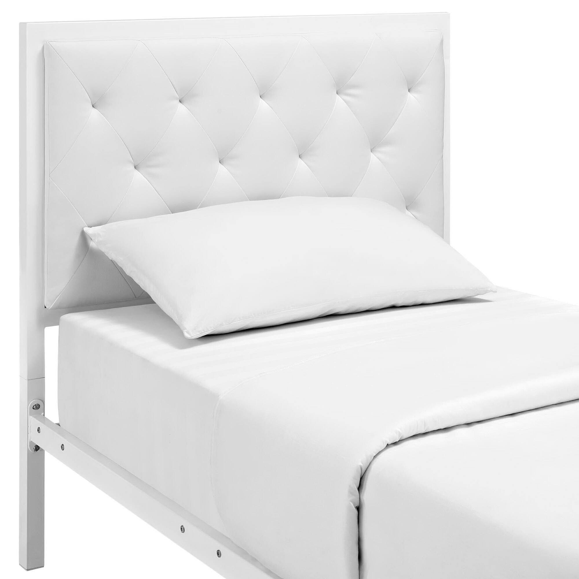 Alt View 7. Modway - Mia Vinyl Twin Bed - White.