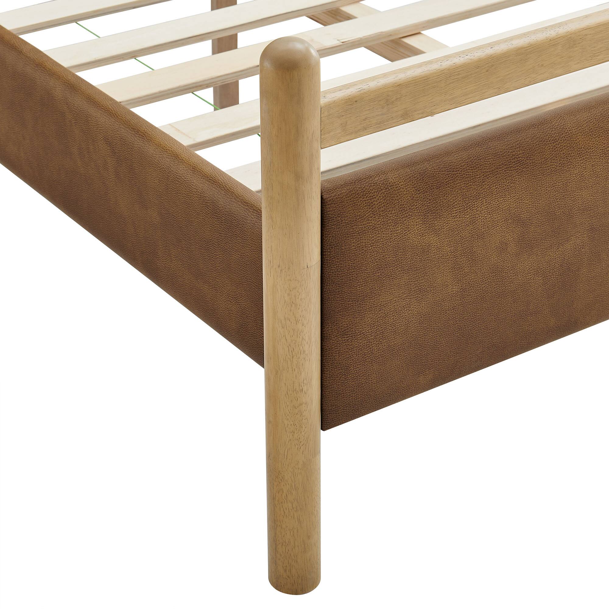 Alt View 6. Modway - Ginny Platform Bed Frame by Modway - Light Oak Canyon.