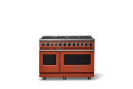 Viking - 48"W. 7.3 Cu. Ft. 7Series Self-Clean Dual Fuel 8 Burner Range-Spiced Cider - Spiced Cider