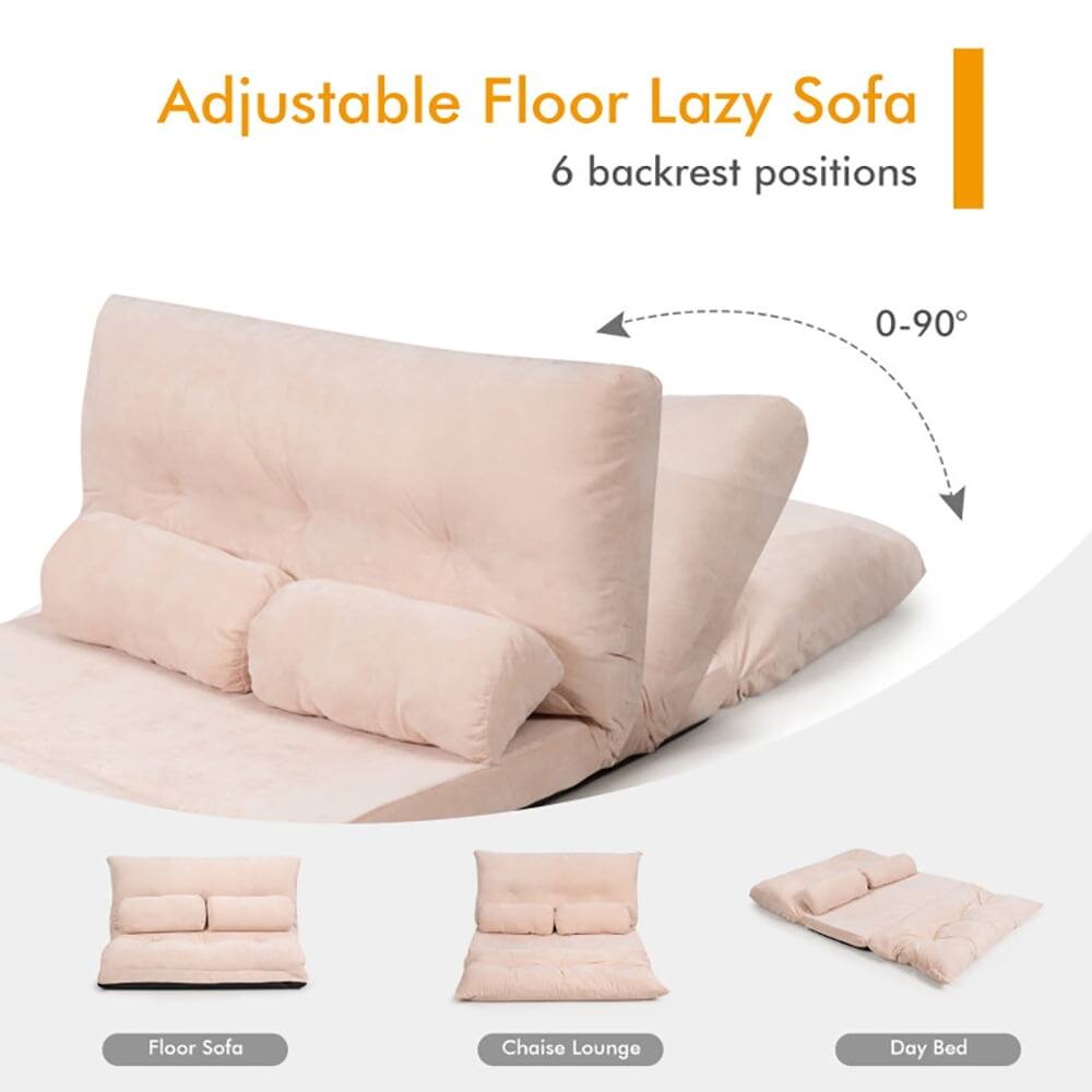 Adjustable Floor Lazy Sofa  
6 backrest positions  
0-90°  

Floor Sofa  
Chaise Lounge  
Day Bed