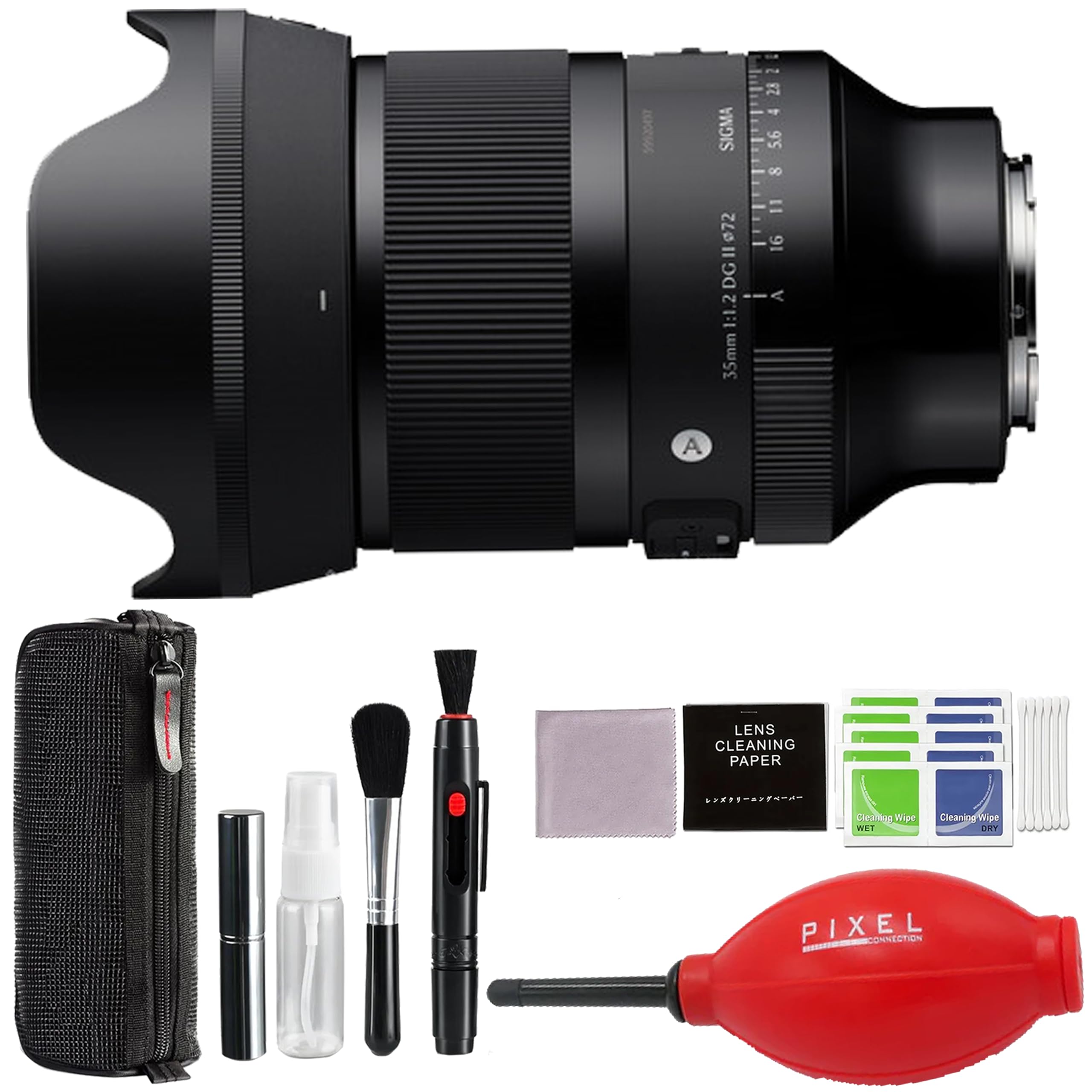 Sigma - 35mm f/1.2 DG II Art Lens for Sony E with Advanced Accessory and Travel Bundle | 370965 | 35mm Lens for Sony E