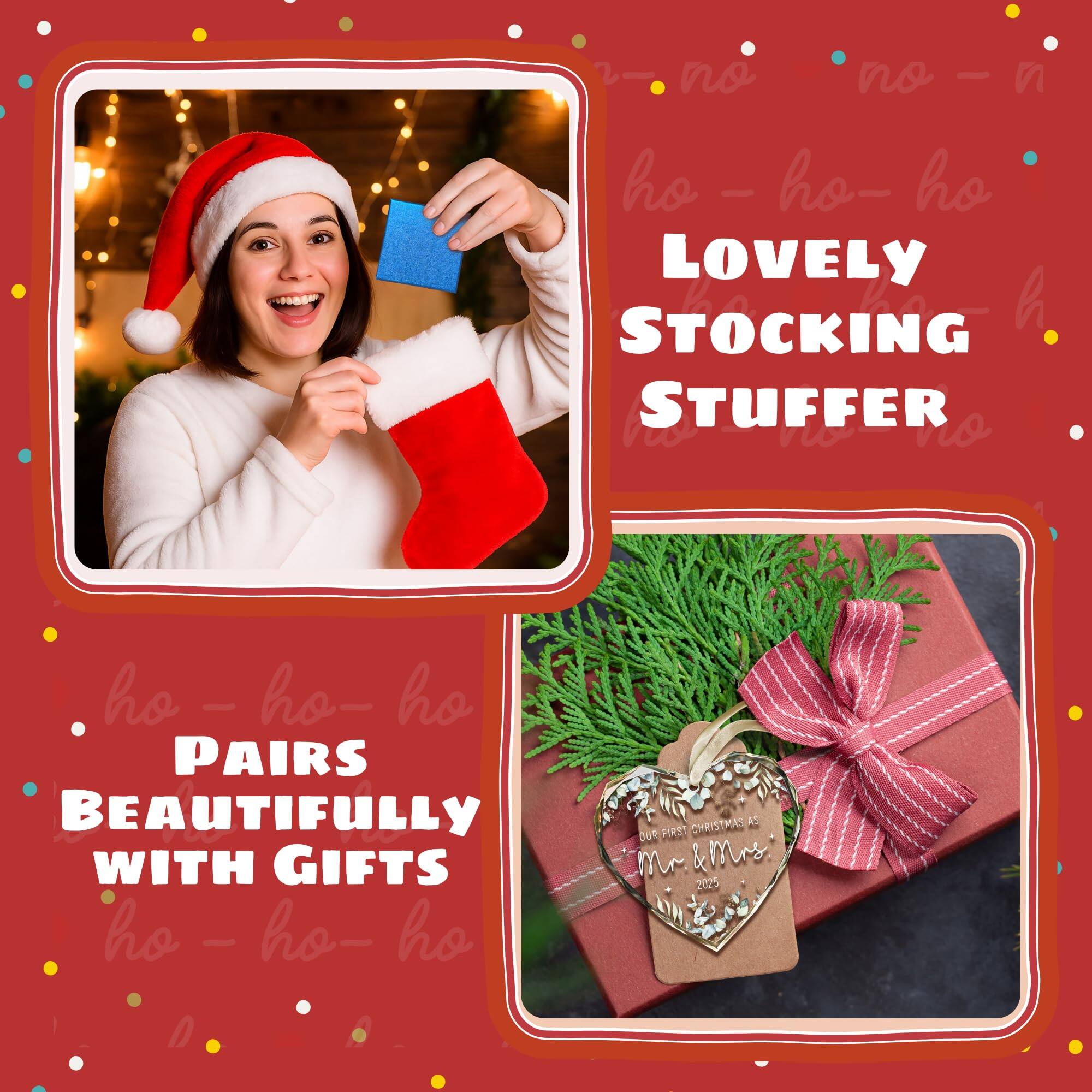 LOVELY STOCKING STUFFER

PAIRS BEAUTIFULLY WITH GIFTS

OUR FIRST CHRISTMAS AS MR & MRS. 2025