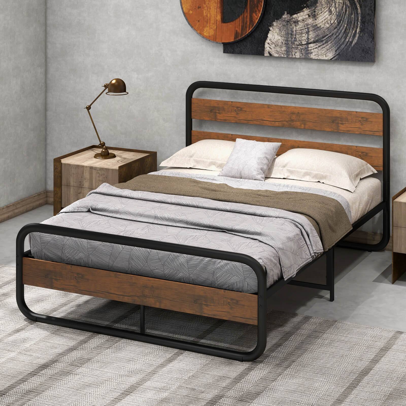 Alt View 8. Ecooso - Arc Platform Bed with Headboard and Footboard - Natural.