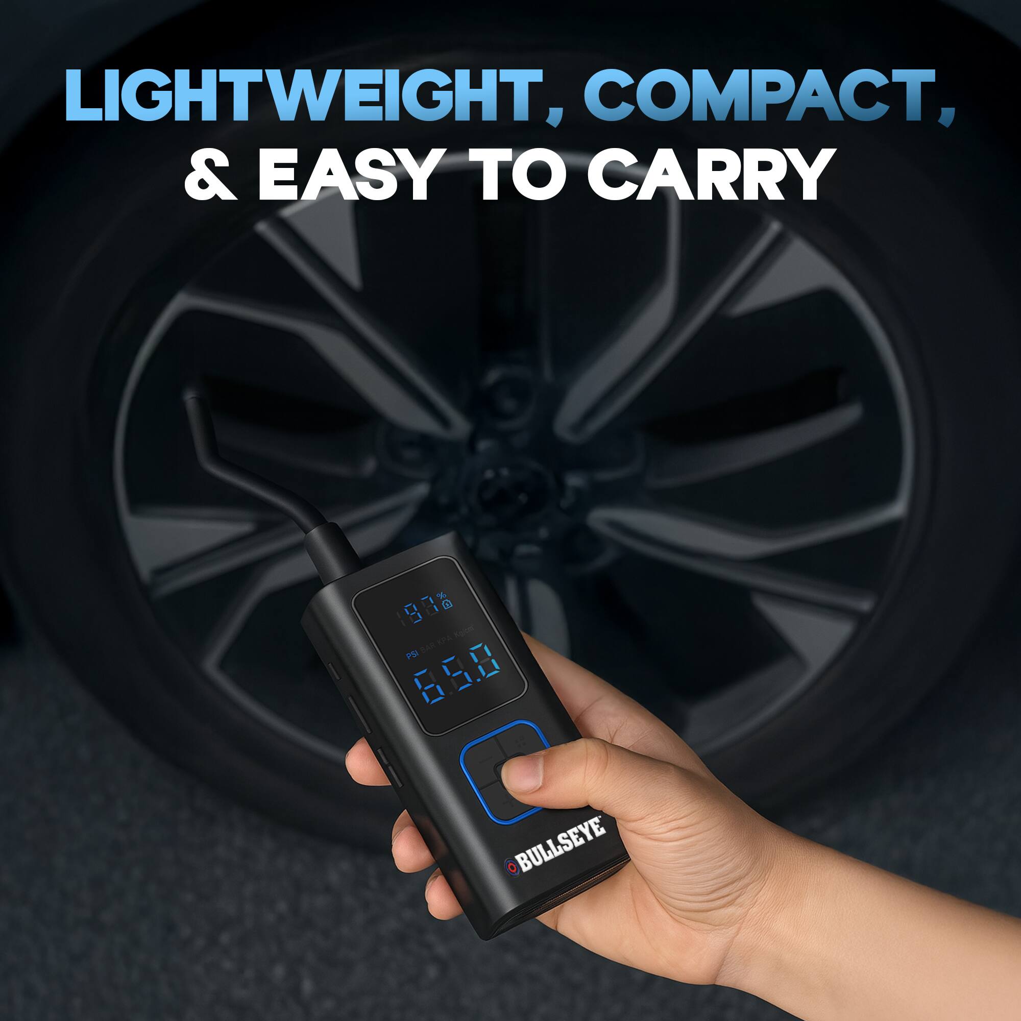 LIGHTWEIGHT, COMPACT, & EASY TO CARRY

197 Kolow per KPA PSI 65.0 BULLSEYE