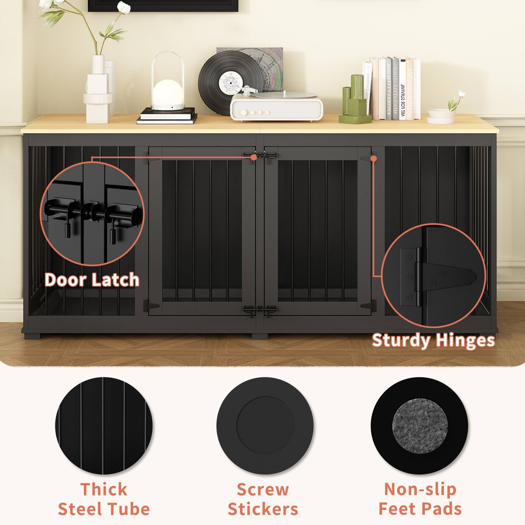 DOUER STORIES 12 1e1e RVCE C I NUATS 8 a H A HULEKA

Door Latch Sturdy Hinges Thick Steel Tube Screw Stickers Non-slip Feet Pads

- Door Latch
- Sturdy Hinges
- Thick Steel Tube
- Screw Stickers
- Non-slip Feet Pads