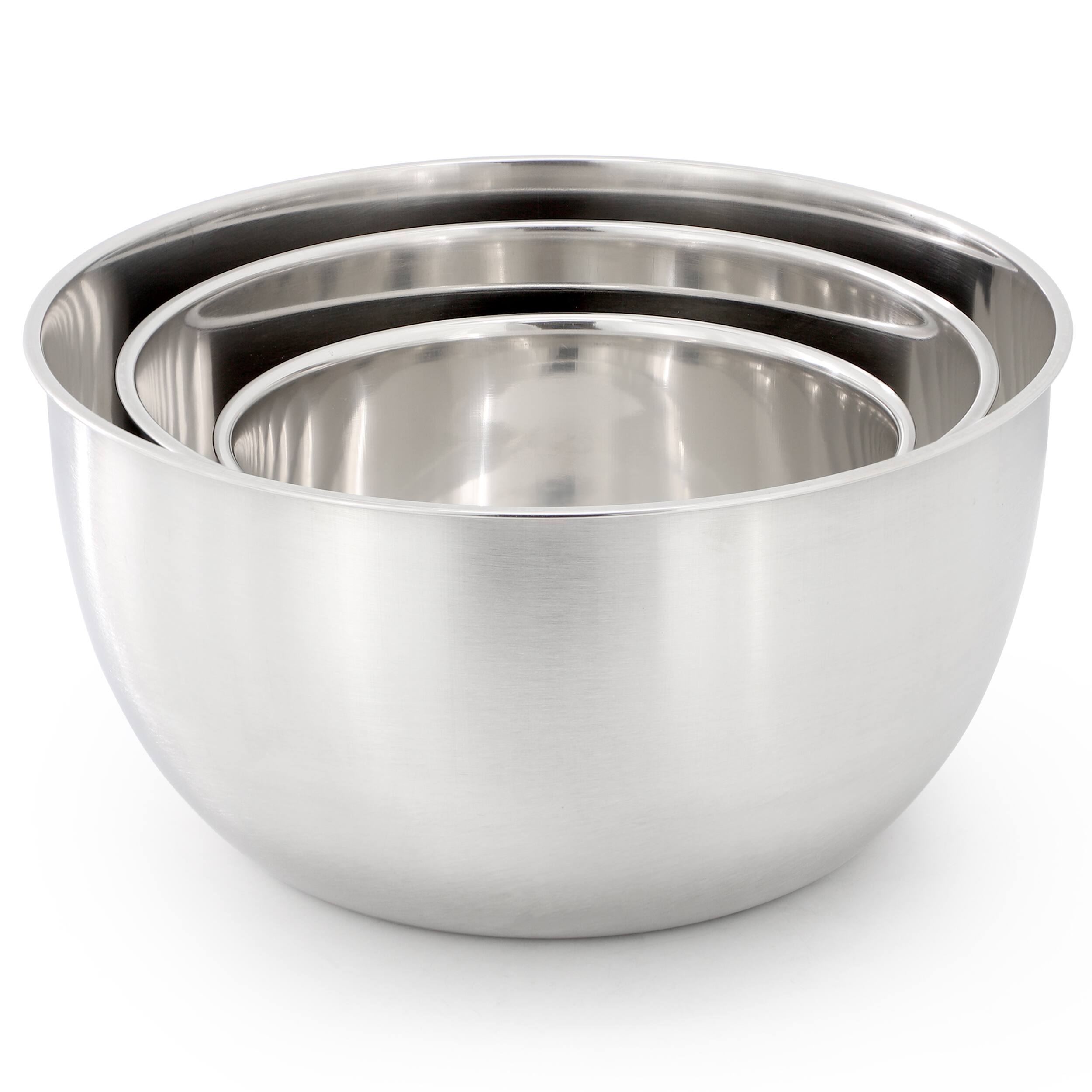 Alt View 1. Oster - Oster Foxgate 3 Piece Stainless Steel All Purpose Mixing Bowl Set.