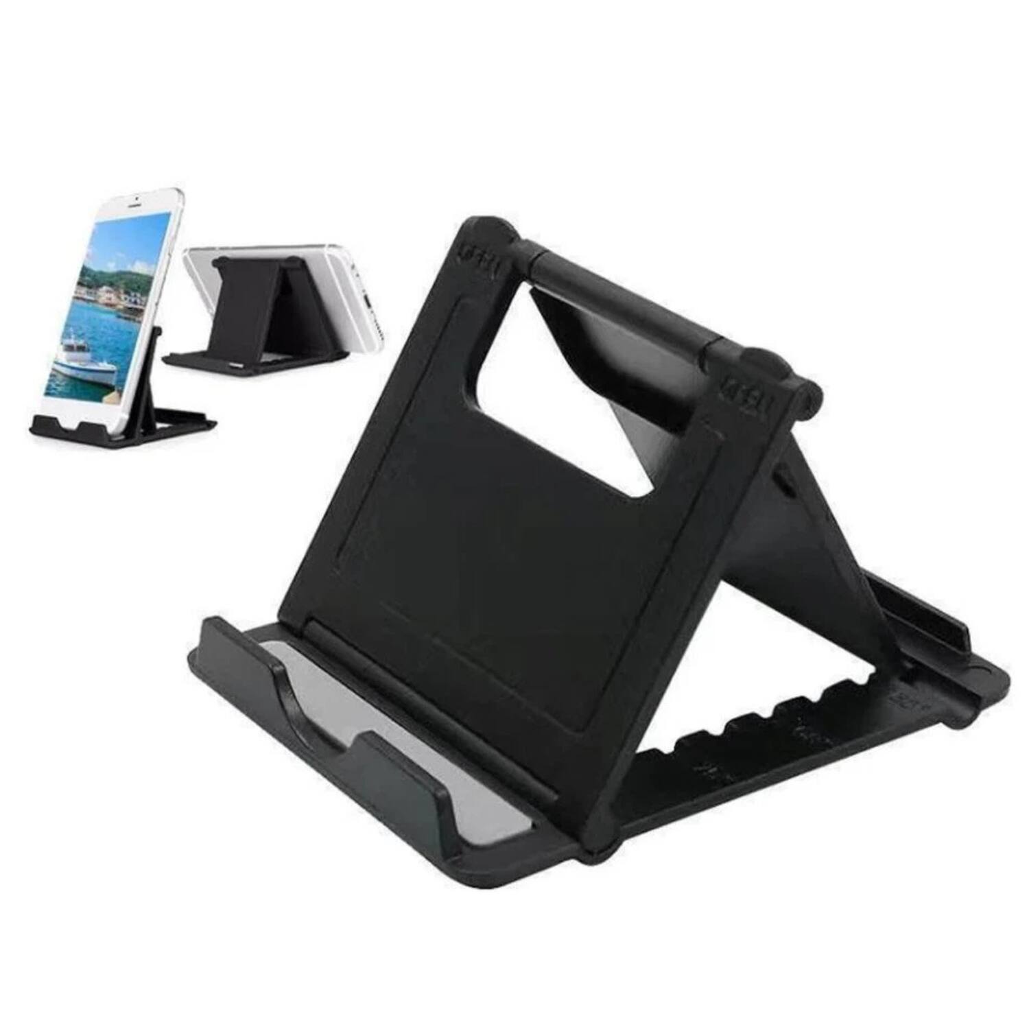 Angle. Stock Preferred - Adjustable Foldable Phone Holder Stand Black - Black.