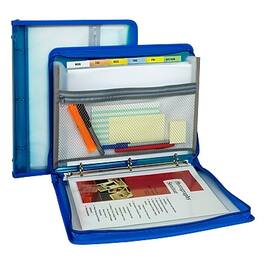 C-line - 1" 3-Ring Zipper Binders - Blue