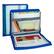 Front. C-line - 1" 3-Ring Zipper Binders - Blue.