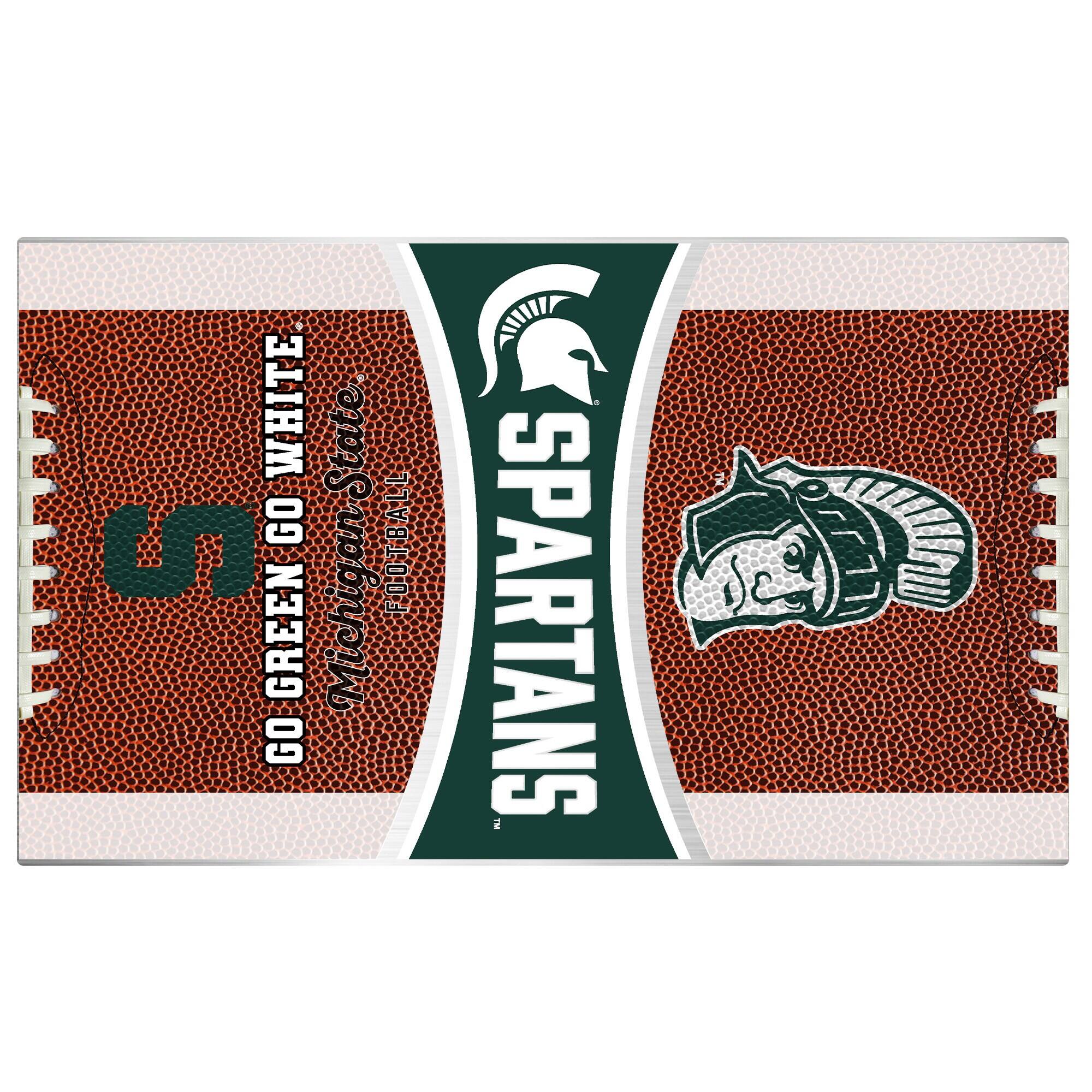 GO GREEN  
GO WHITE  
FOOTBALL  
MICHIGAN STATE  
SPARTANS