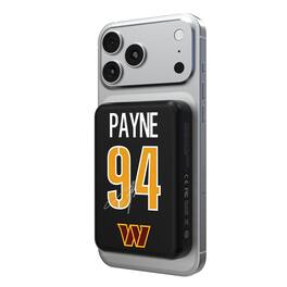 Keyscaper - Daron Payne Washington Commanders 5000mAh Wireless Magnetic Power Bank - Black