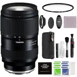 Tamron - 28-75mm f/2.8 Di III VXD G2 Lens for Sony E with Advanced Accessory and Travel Bundle | 28-75mm Lens E Mount - Black