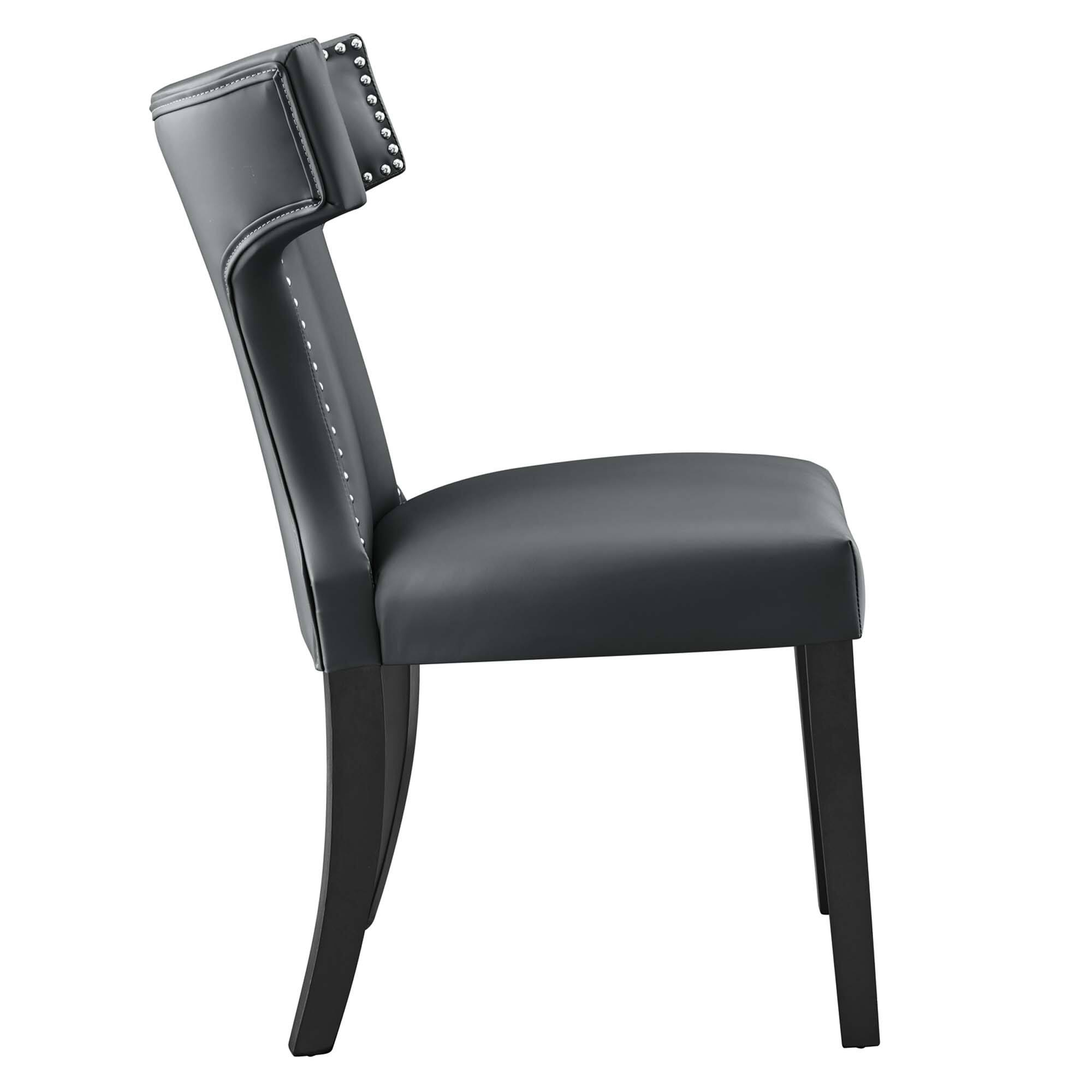 Alt View 1. Modway - Curve Vegan Leather Dining Chair by Modway - Gray.