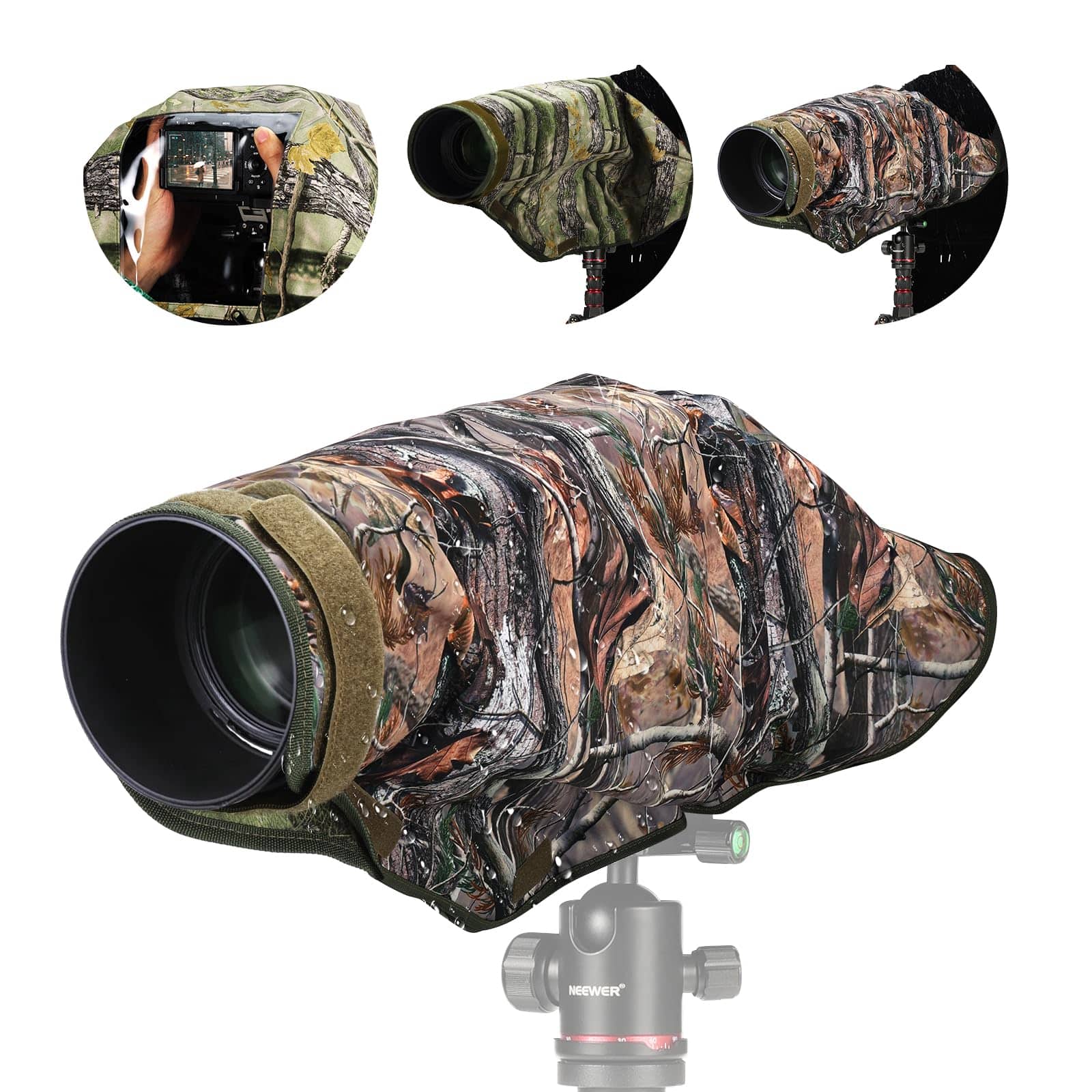 Neewer - XL Rain Cover for DSLR up to 800mm, Camo Green price history on PriceWatchPro