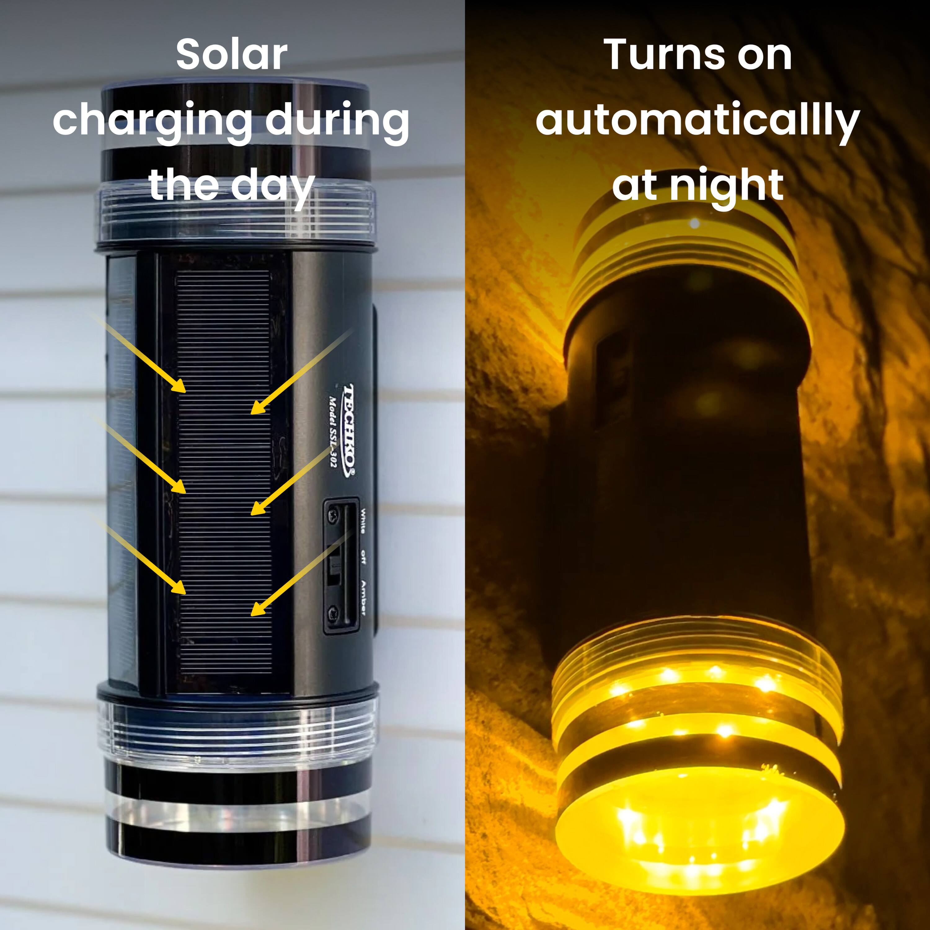 Solar charging during the day, turns on automatically at night. Model CIS TECHO WUTUL T -