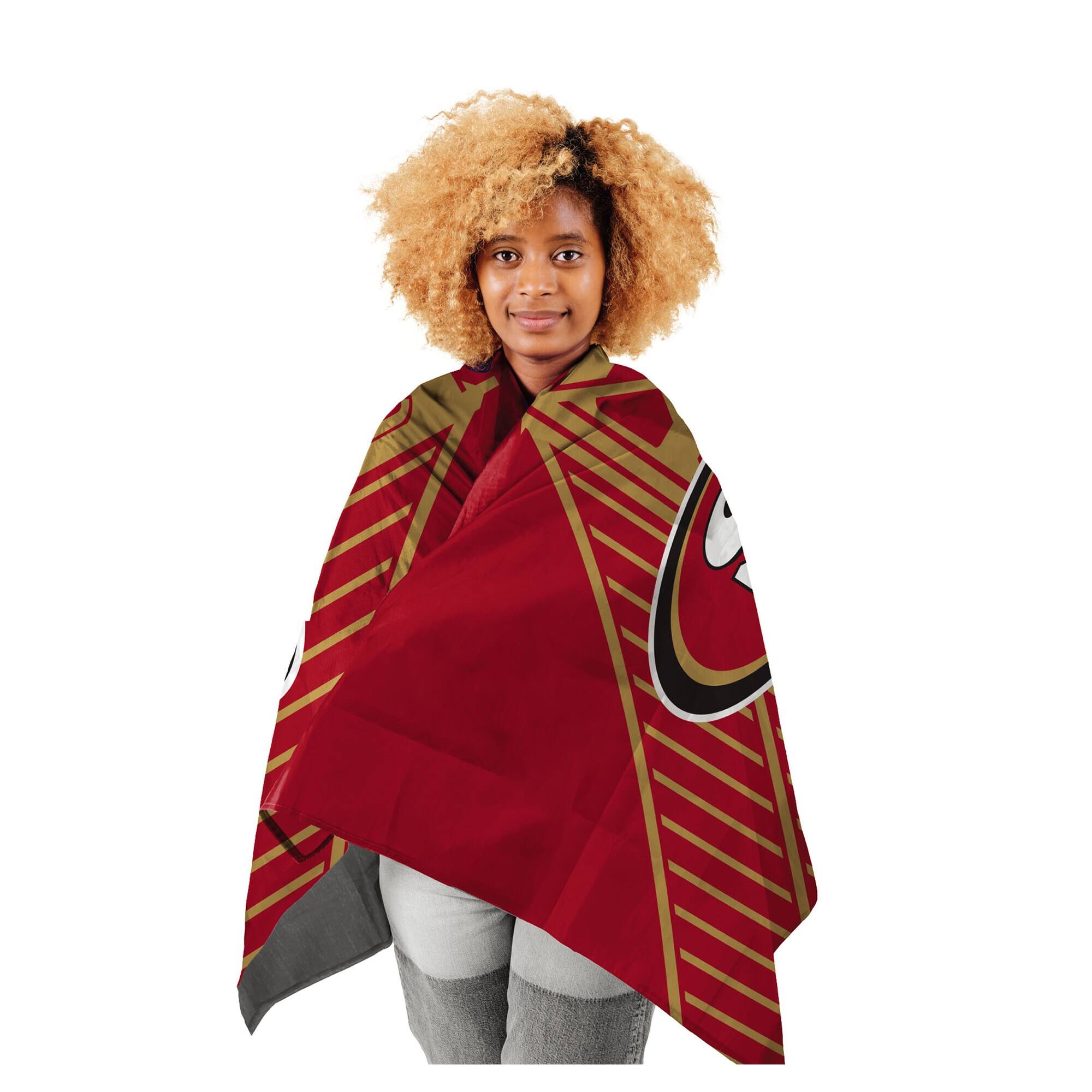 Alt View 2. Pegasus - San Francisco 49ers 54" x 70" Wearable Hero Cape - Multicolor.