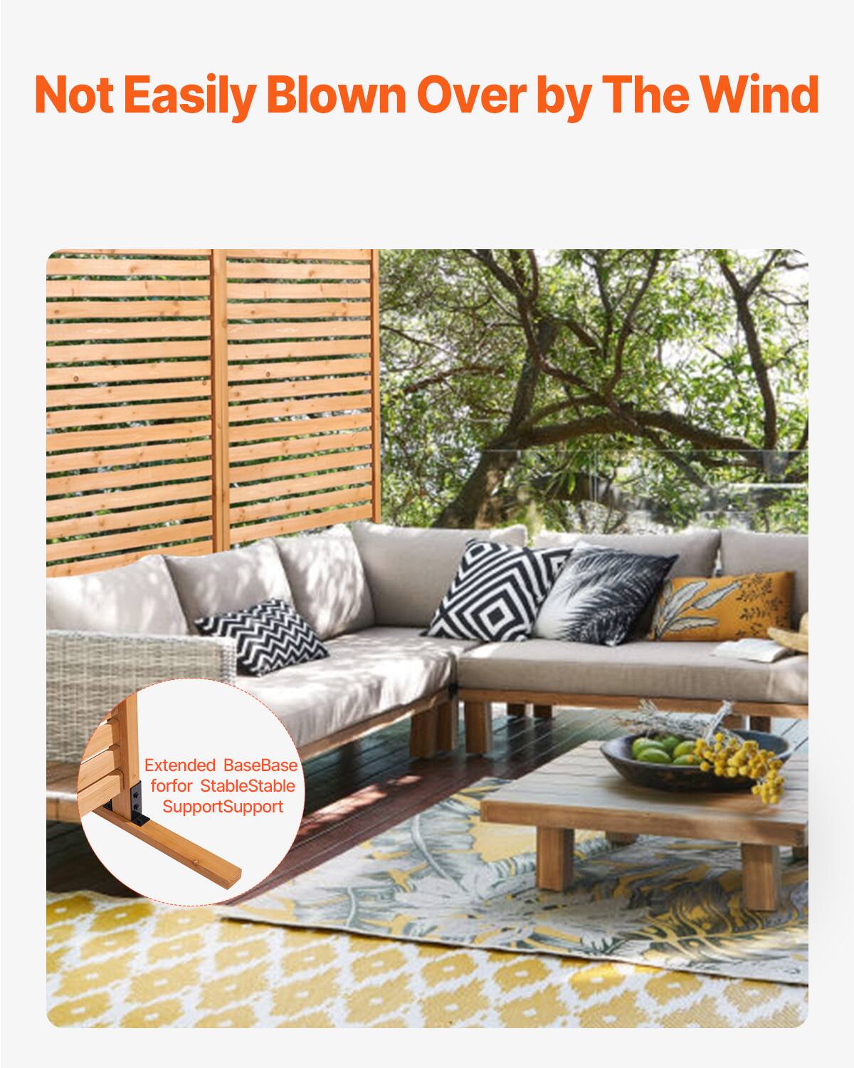 Not Easily Blown Over by The Wind

Extended Base for Stable Support